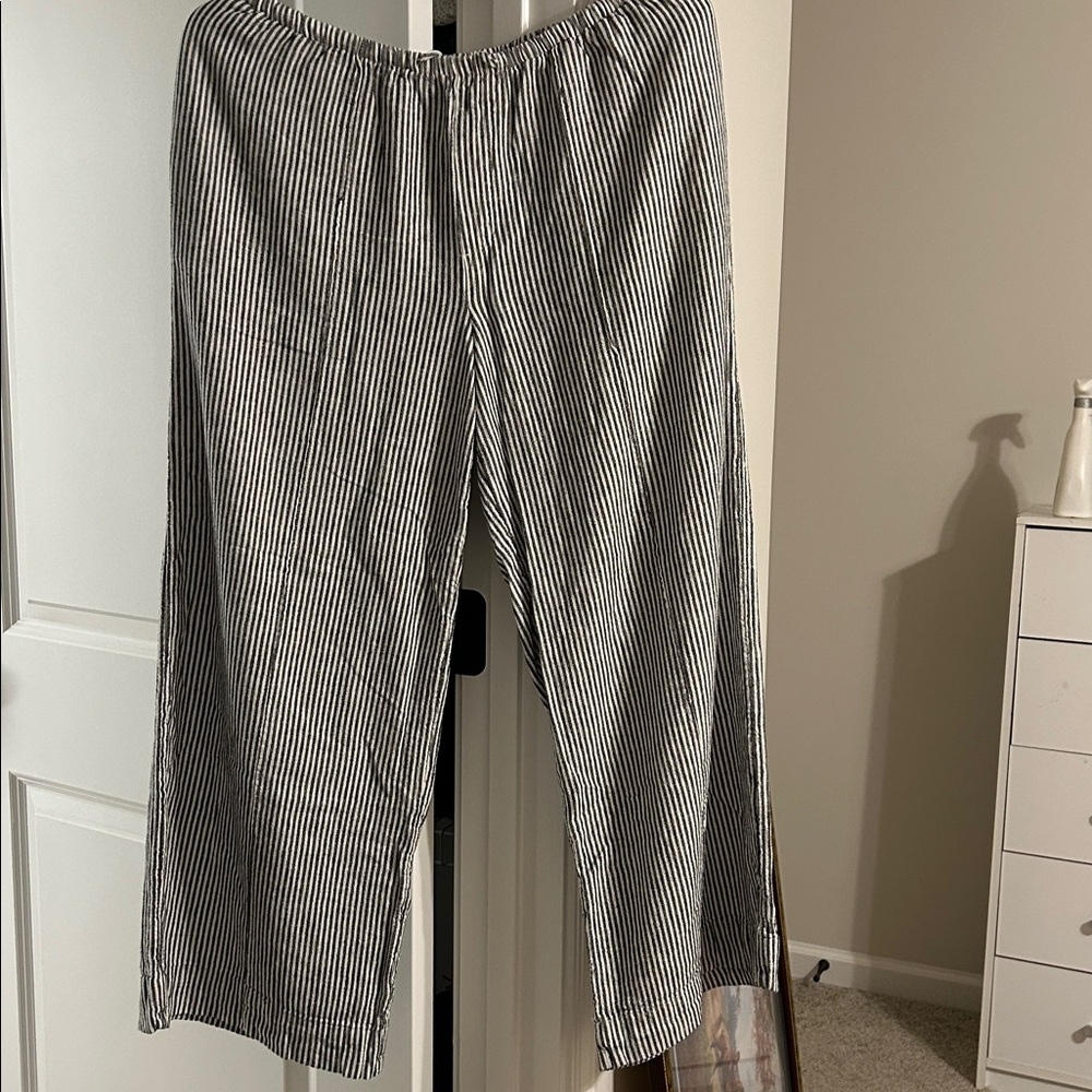 Black and White Striped Pants